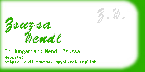 zsuzsa wendl business card